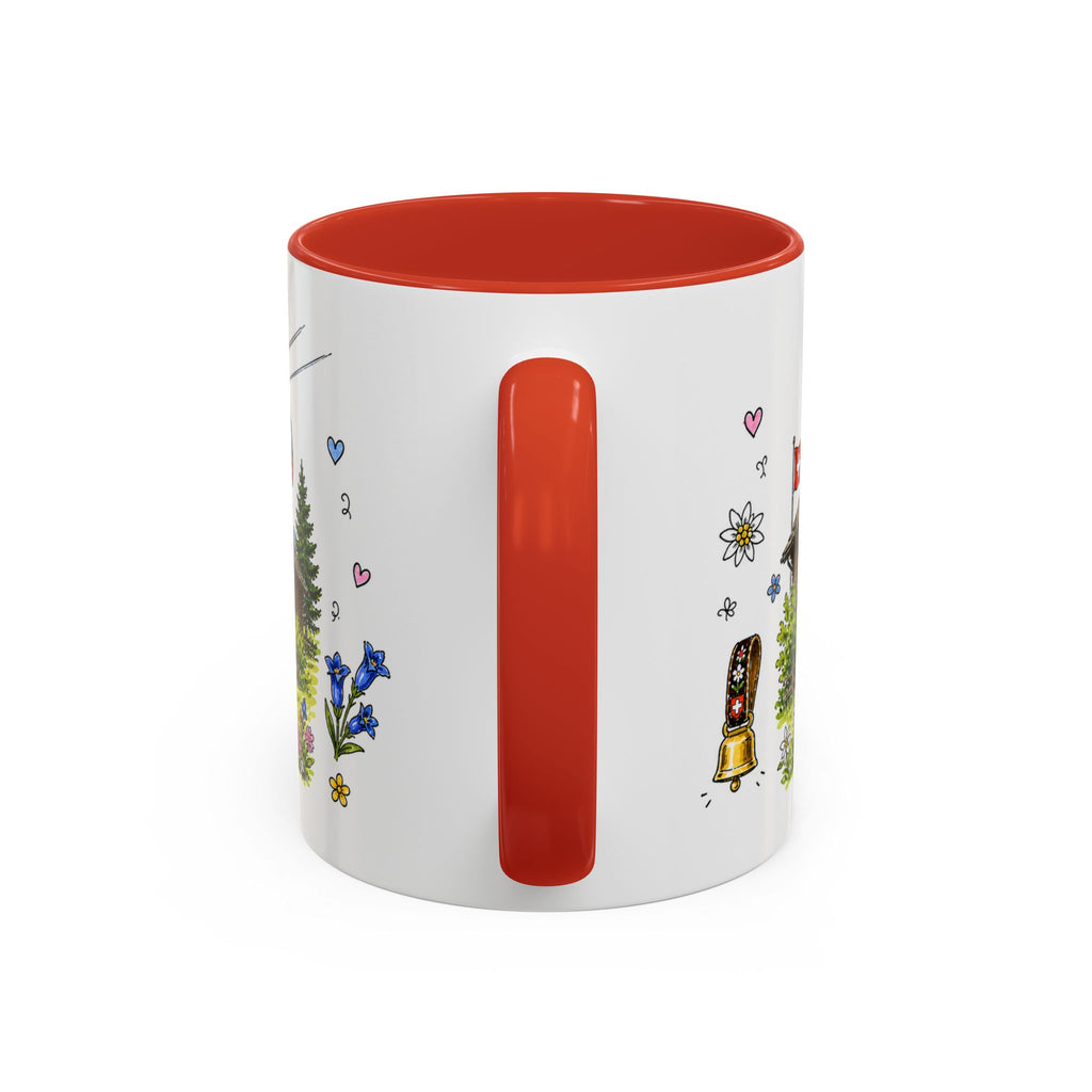 Grindelwald Illustrated Travel Mug | Switzerland Souvenir Accent Coffee Mug | 11oz 15oz Ceramic Cup