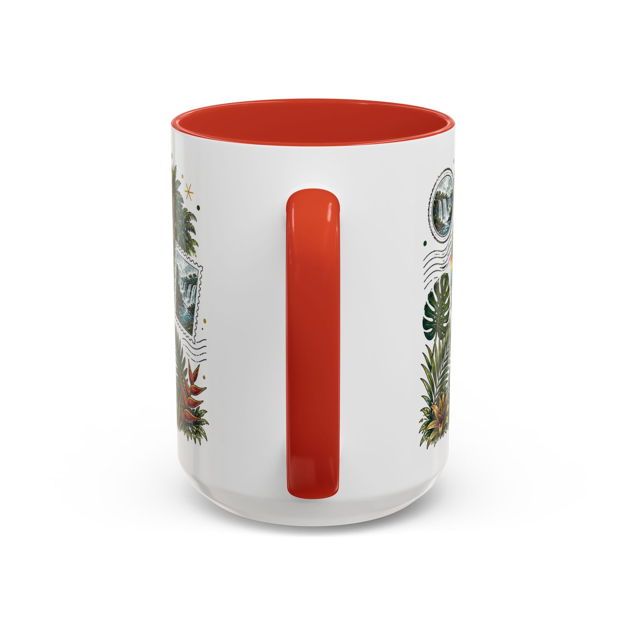 Iguazu Falls Coffee Mug | Travel Destination Souvenir Gift | Accent Color Ceramic 11oz 15oz