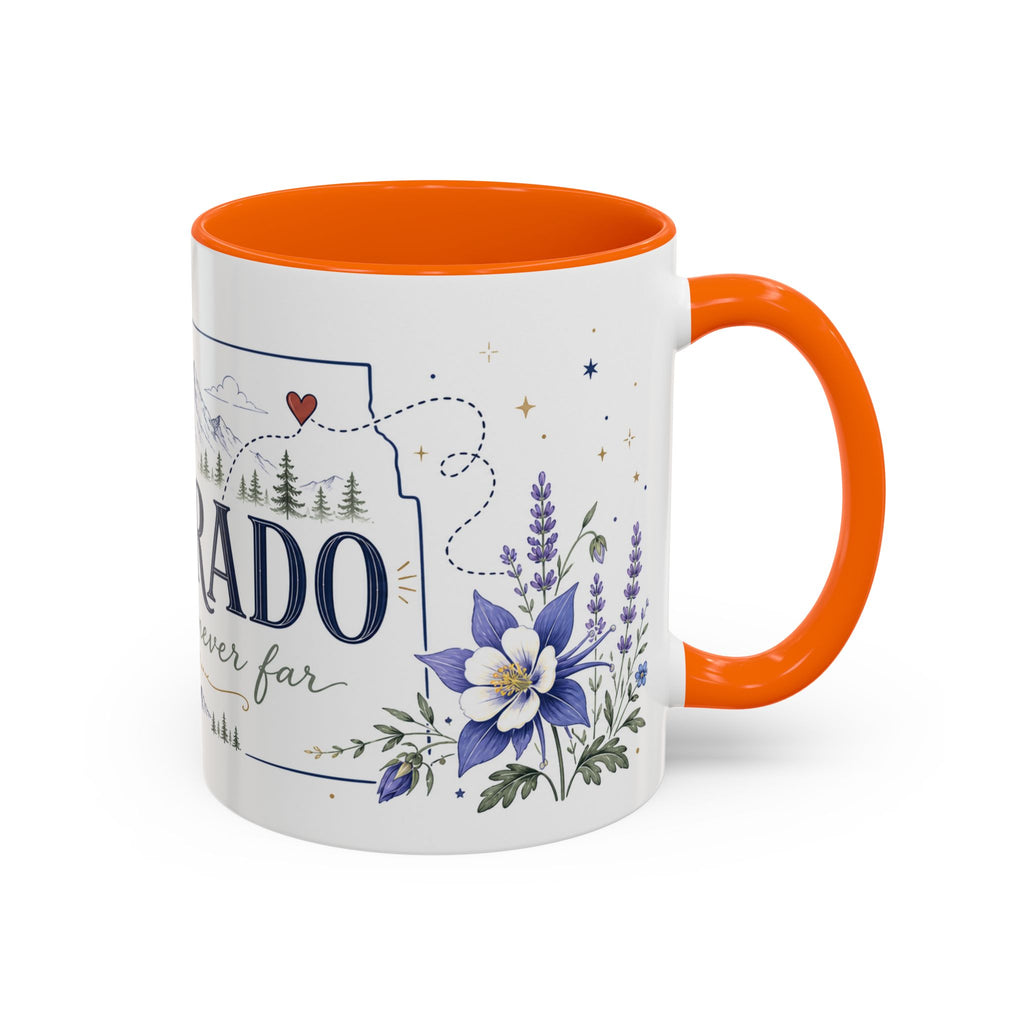 Colorado State Mug | Rocky Mountain Botanical Design | Moving Away Gift