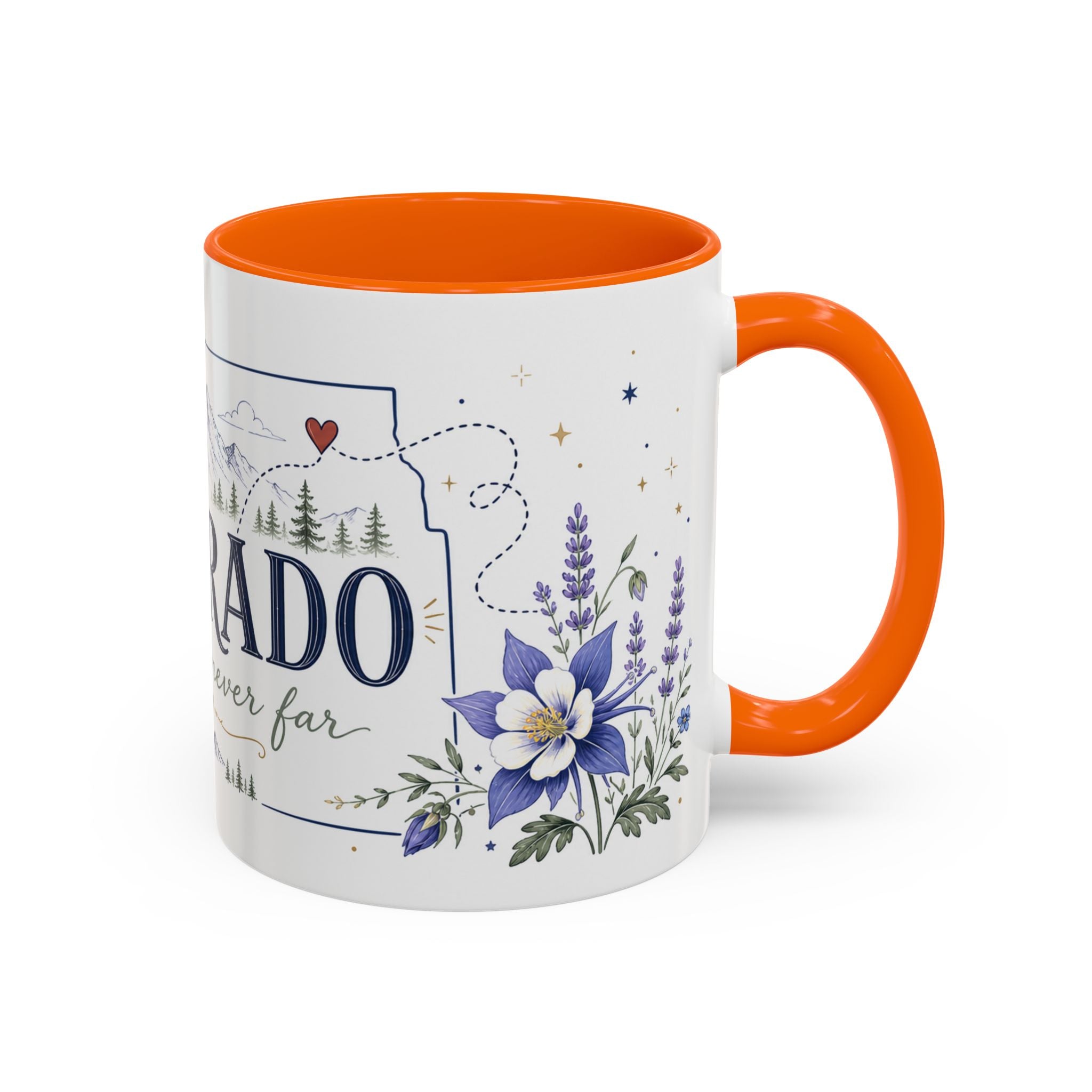 Colorado State Mug | Rocky Mountain Botanical Design | Moving Away Gift