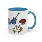 Memphis Illustrated Travel Mug | City Souvenir Accent Coffee Mug | 11oz 15oz Ceramic Cup