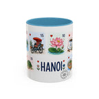 Hanoi Coffee Mug | Postage Stamp Collage Mug | Travel Souvenir Accent Cup 11oz 15oz