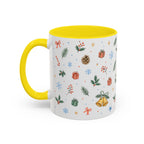 Christmas Candle Mug | Holly Wreath Watercolor Holiday Gift | Accent Cup 11oz 15oz