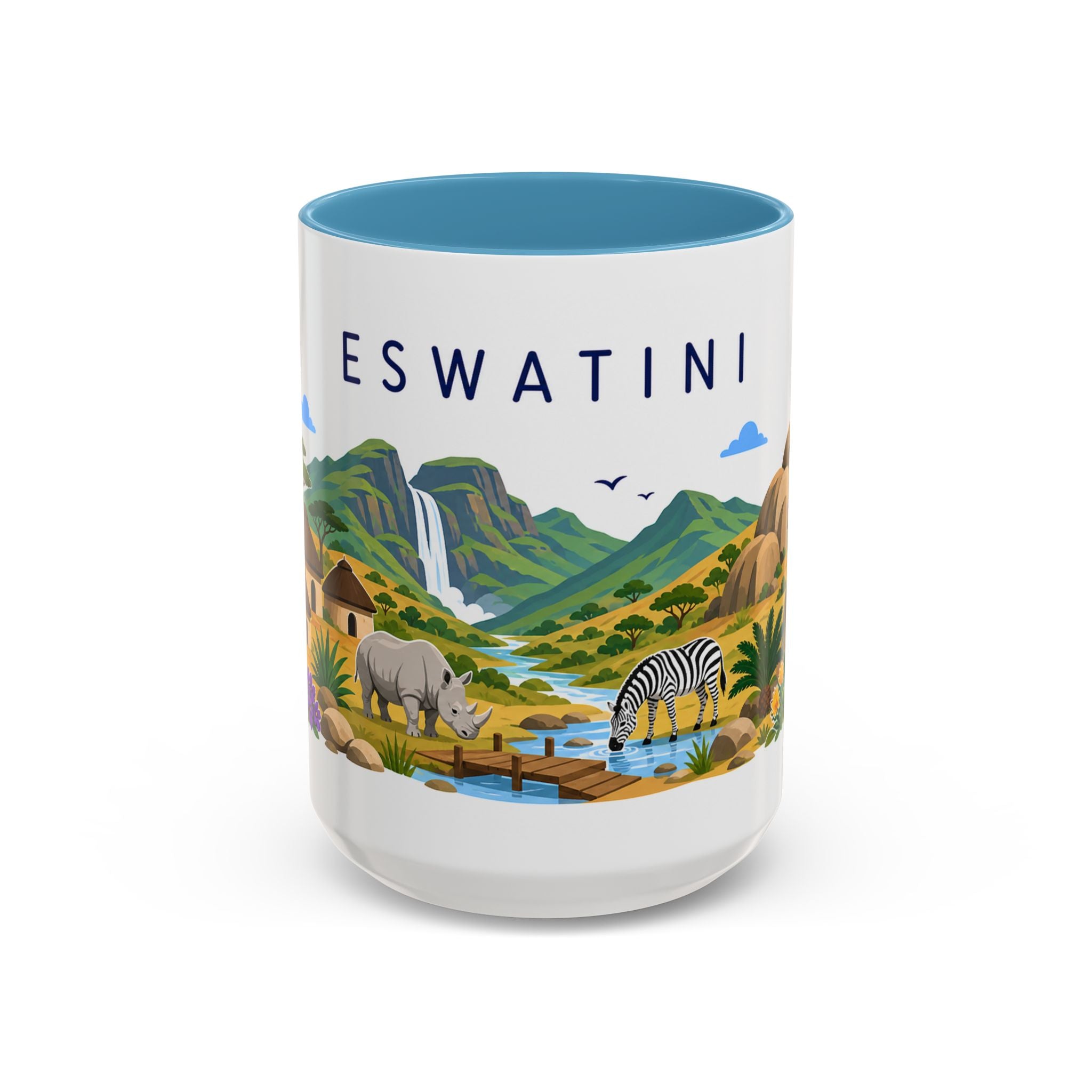 Eswatini Coffee Mug | Travel Souvenir Accent Mug | Country Gift Ceramic Cup 11oz 15oz