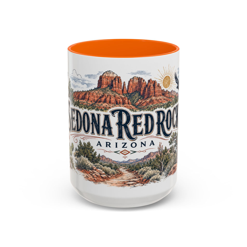 Sedona Red Rocks Mug, Arizona Travel Souvenir, Bucket List Gift, Accent Ceramic Coffee Mug 11oz 15oz