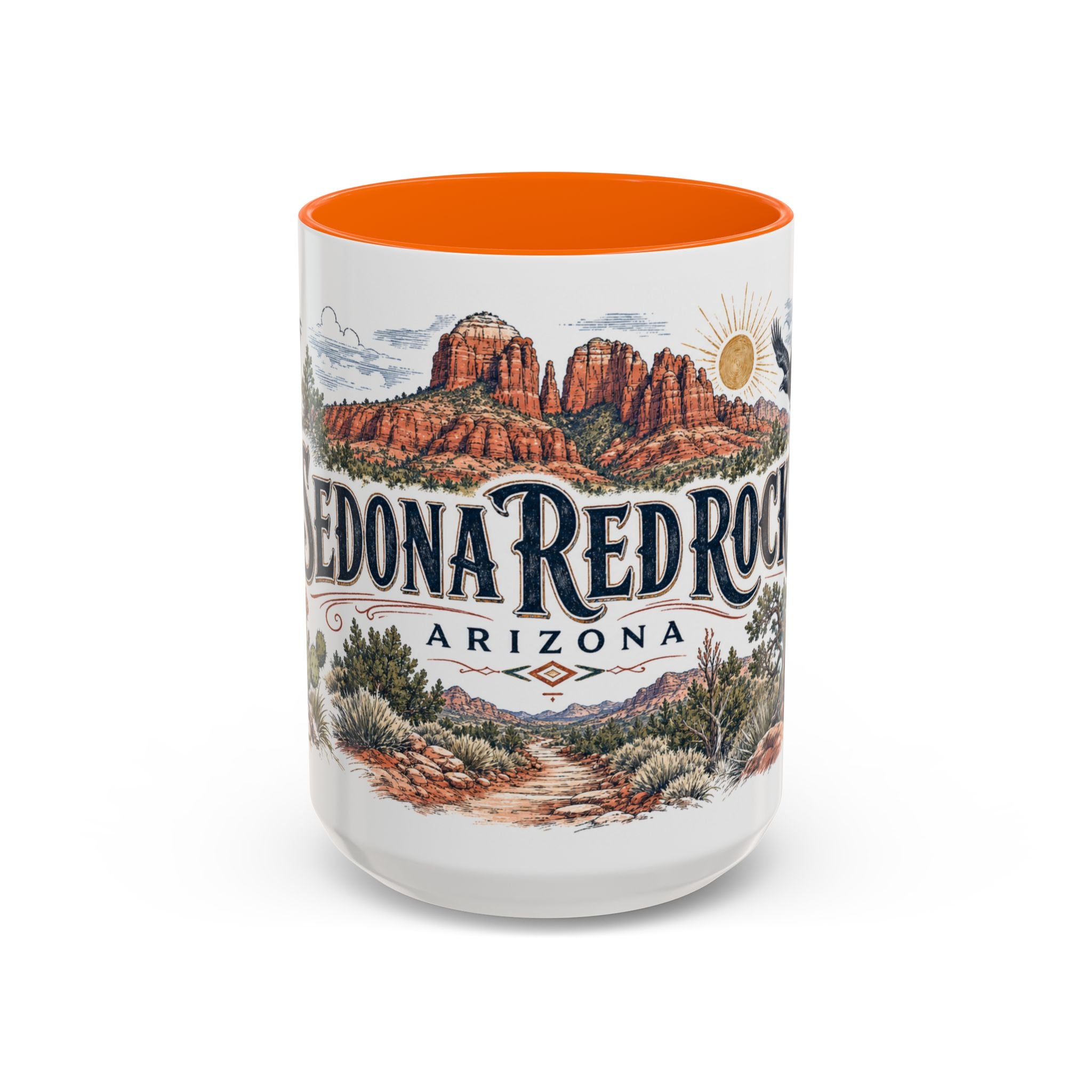 Sedona Red Rocks Mug, Arizona Travel Souvenir, Bucket List Gift, Accent Ceramic Coffee Mug 11oz 15oz