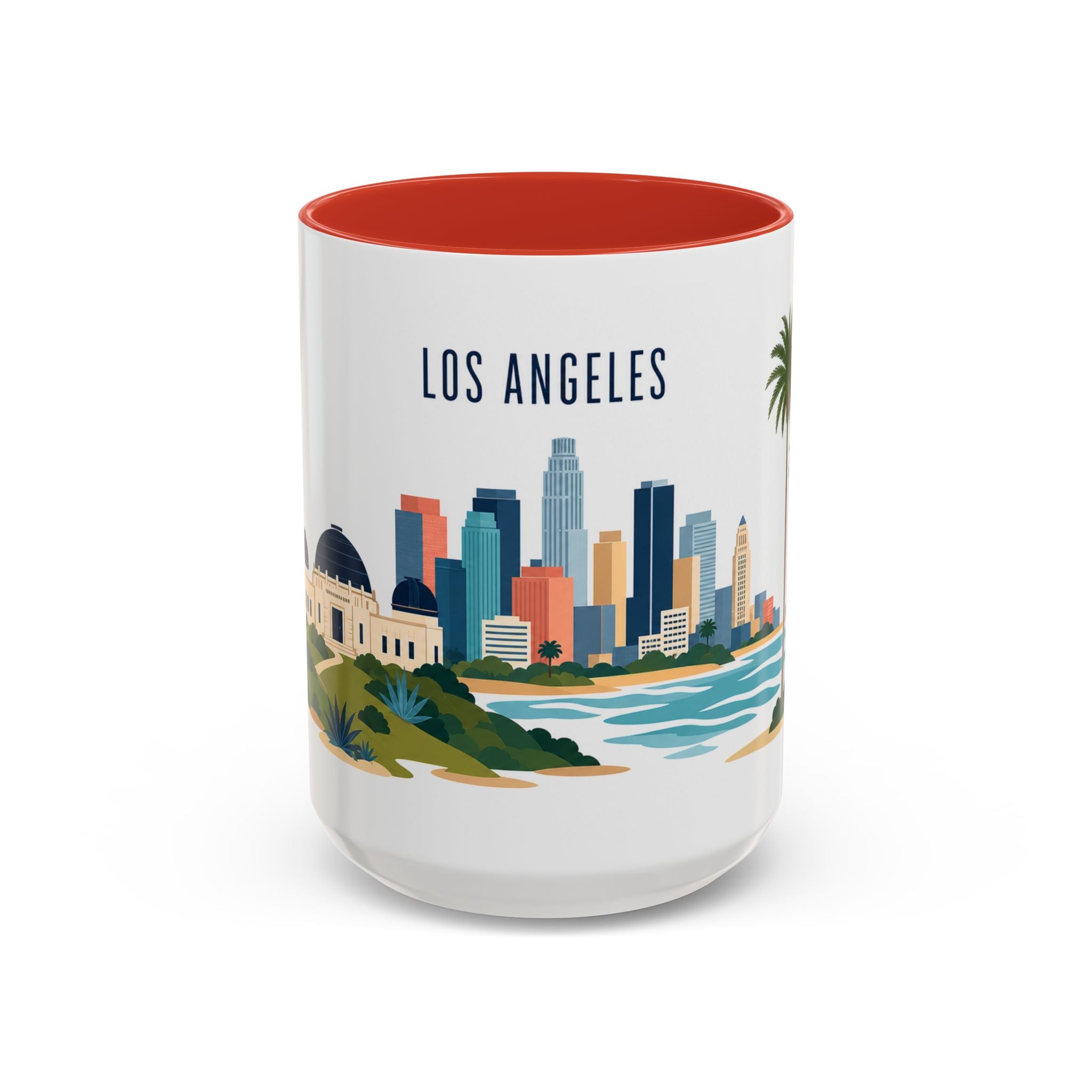 Los Angeles Coffee Mug | United States Travel Souvenir | Porcelain Decal City Gift | 11oz 15oz Accent Mug