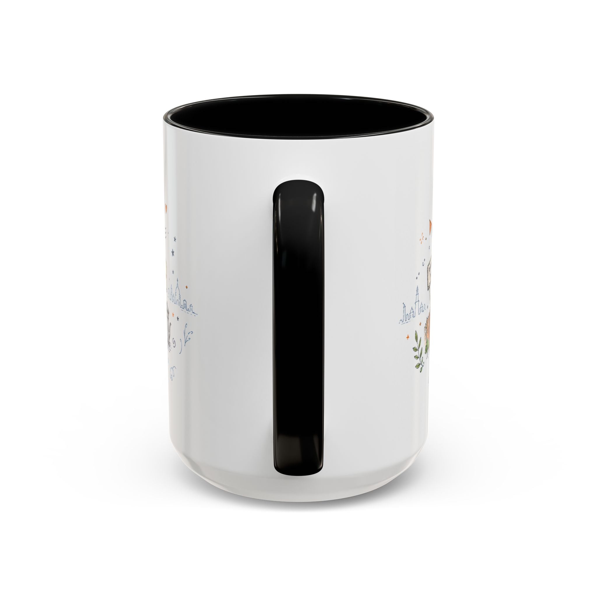 New Delhi Coffee Mug | India Souvenir Travel Gift | Accent Color Ceramic 11oz 15oz