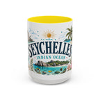Seychelles Coffee Mug | Travel Destination Souvenir Gift | Accent Color Ceramic 11oz 15oz