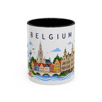 Belgium Coffee Mug | Travel Souvenir Accent Mug | Place Gift Ceramic Cup 11oz 15oz