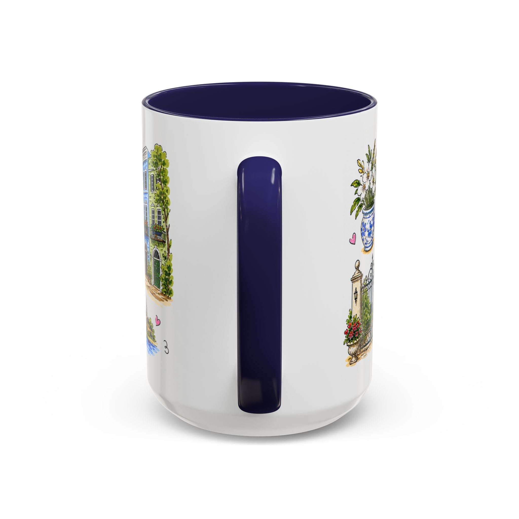 Charleston Illustrated Travel Mug | City Souvenir Accent Coffee Mug | 11oz 15oz Ceramic Cup