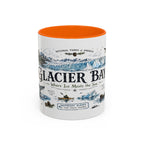 Glacier Bay National Park Coffee Mug | Alaska Wilderness Kayaking Gift | Accent Color Ceramic 11oz 15oz