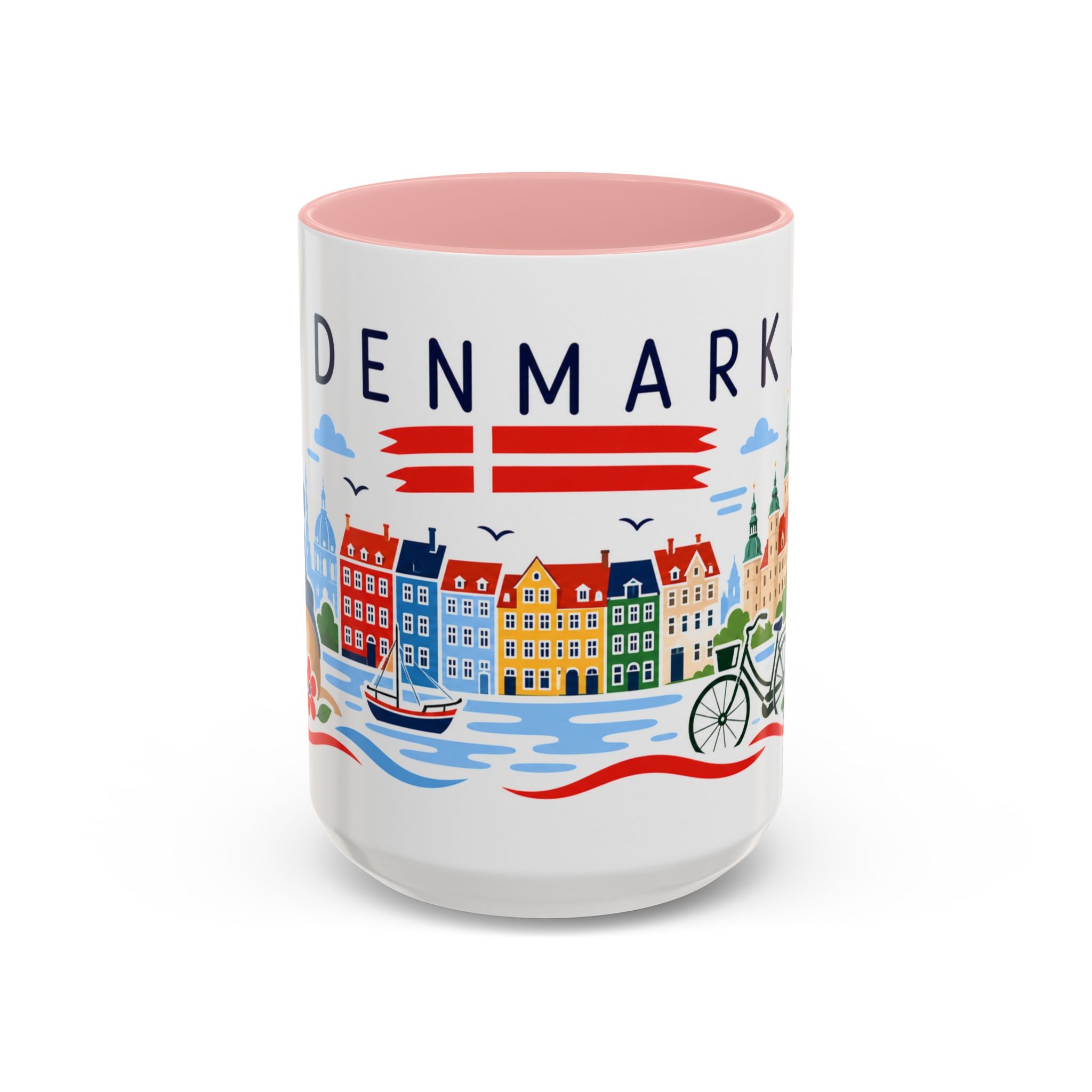 Denmark Coffee Mug | Travel Souvenir Accent Mug | Country Gift Ceramic Cup 11oz 15oz