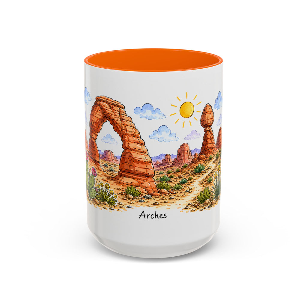 Arches National Park Mug | US Travel Souvenir Accent Coffee Mug | 11oz 15oz Ceramic Cup