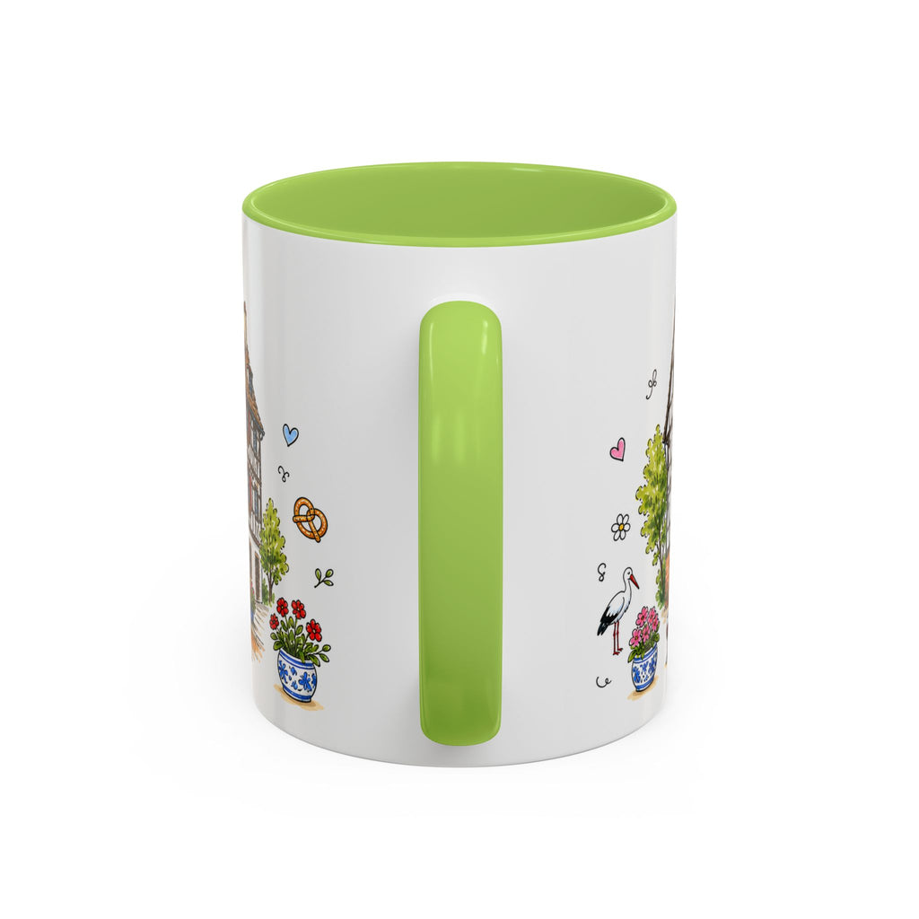 Strasbourg Illustrated Travel Mug | France Souvenir Accent Coffee Mug | 11oz 15oz Ceramic Cup