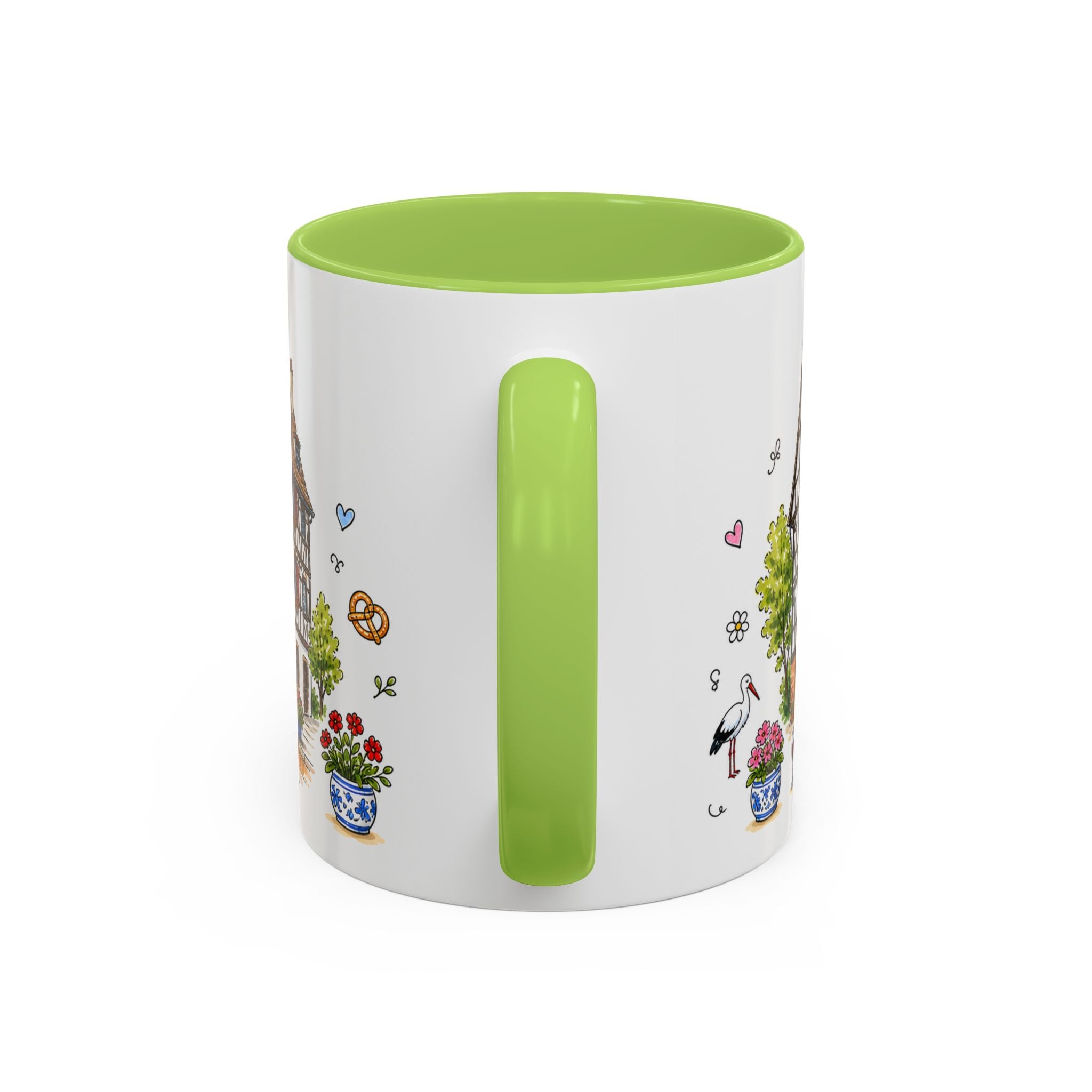 Strasbourg Illustrated Travel Mug | France Souvenir Accent Coffee Mug | 11oz 15oz Ceramic Cup