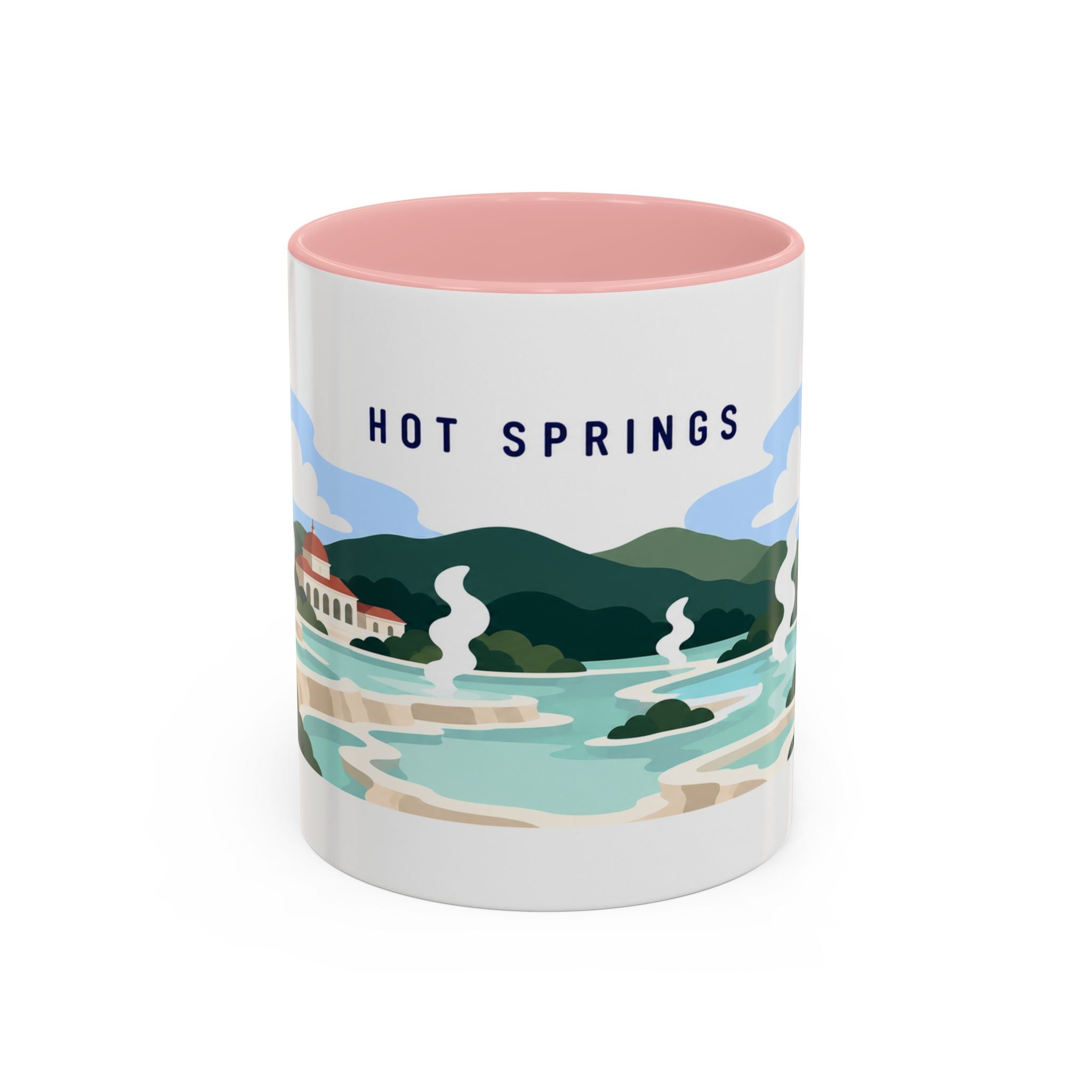 Hot Springs National Park Coffee Mug | Solid Color Block Park Souvenir | 11oz 15oz Accent Mug