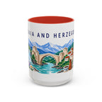 Bosnia and Herzegovina Coffee Mug | Travel Souvenir Accent Mug | Country Gift Ceramic Cup 11oz 15oz