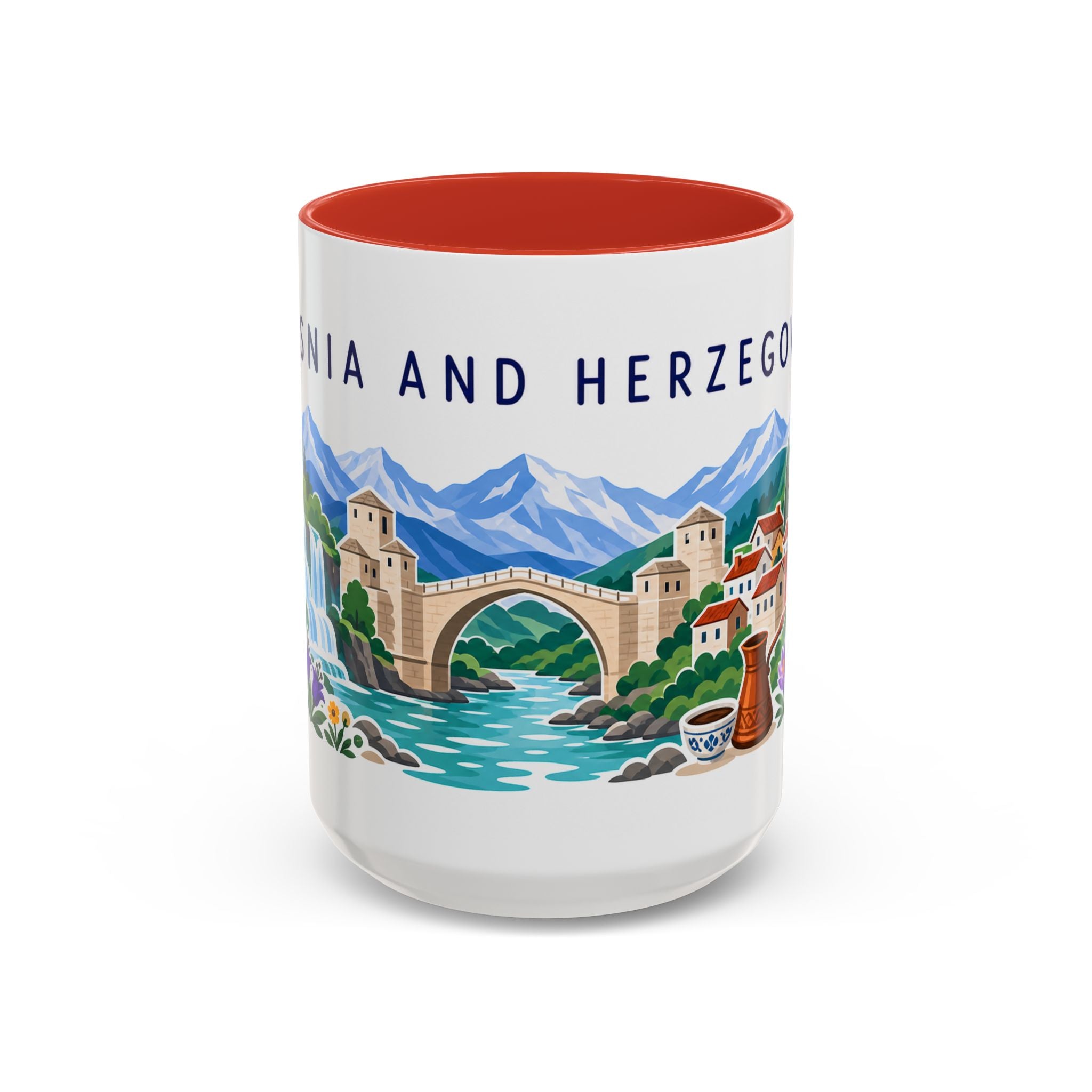 Bosnia and Herzegovina Coffee Mug | Travel Souvenir Accent Mug | Country Gift Ceramic Cup 11oz 15oz