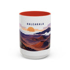 Haleakala National Park Coffee Mug | Solid Color Block Park Souvenir | 11oz 15oz Accent Mug