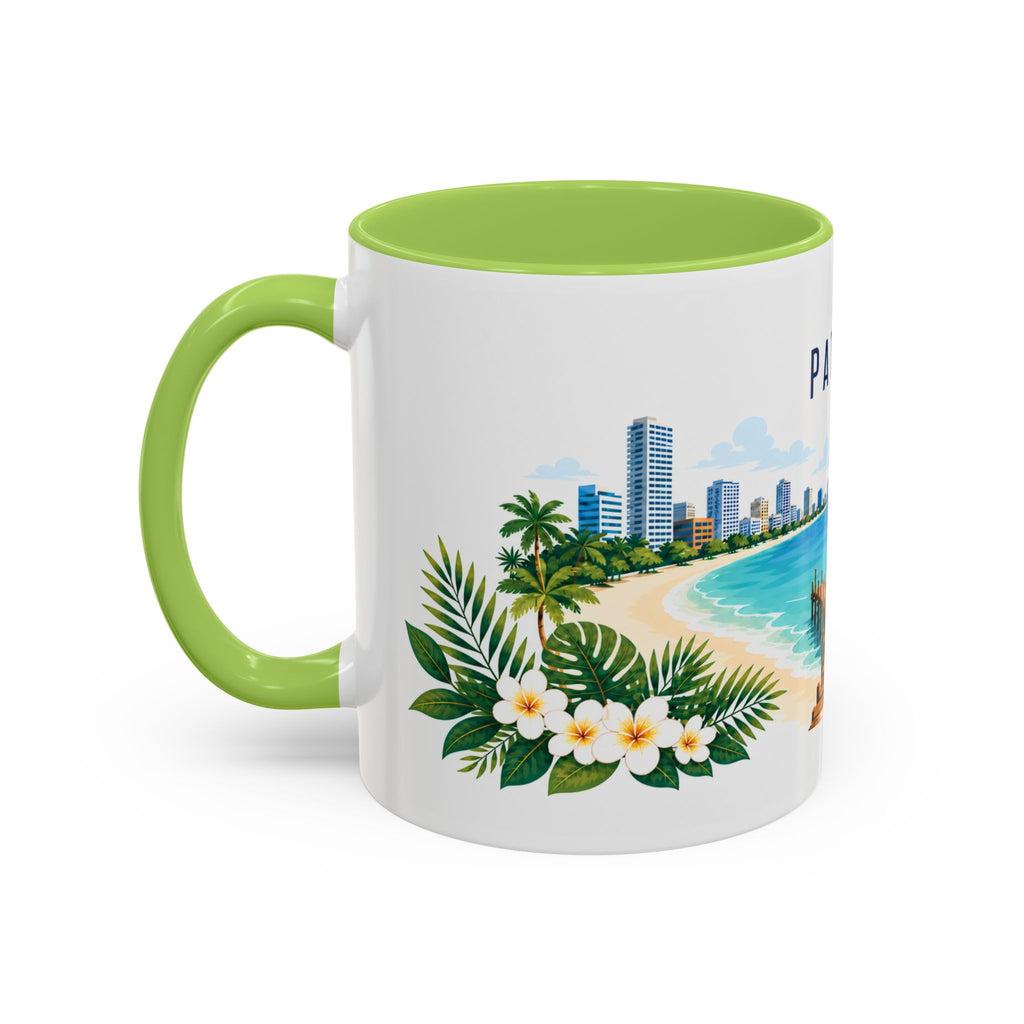 Pattaya Coffee Mug | Thailand Travel Souvenir | Porcelain Decal City Gift | 11oz 15oz Accent Mug