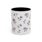South Dakota Pasque Flower Mug, State Flower Floral Coffee Cup, 11oz Botanical Gift