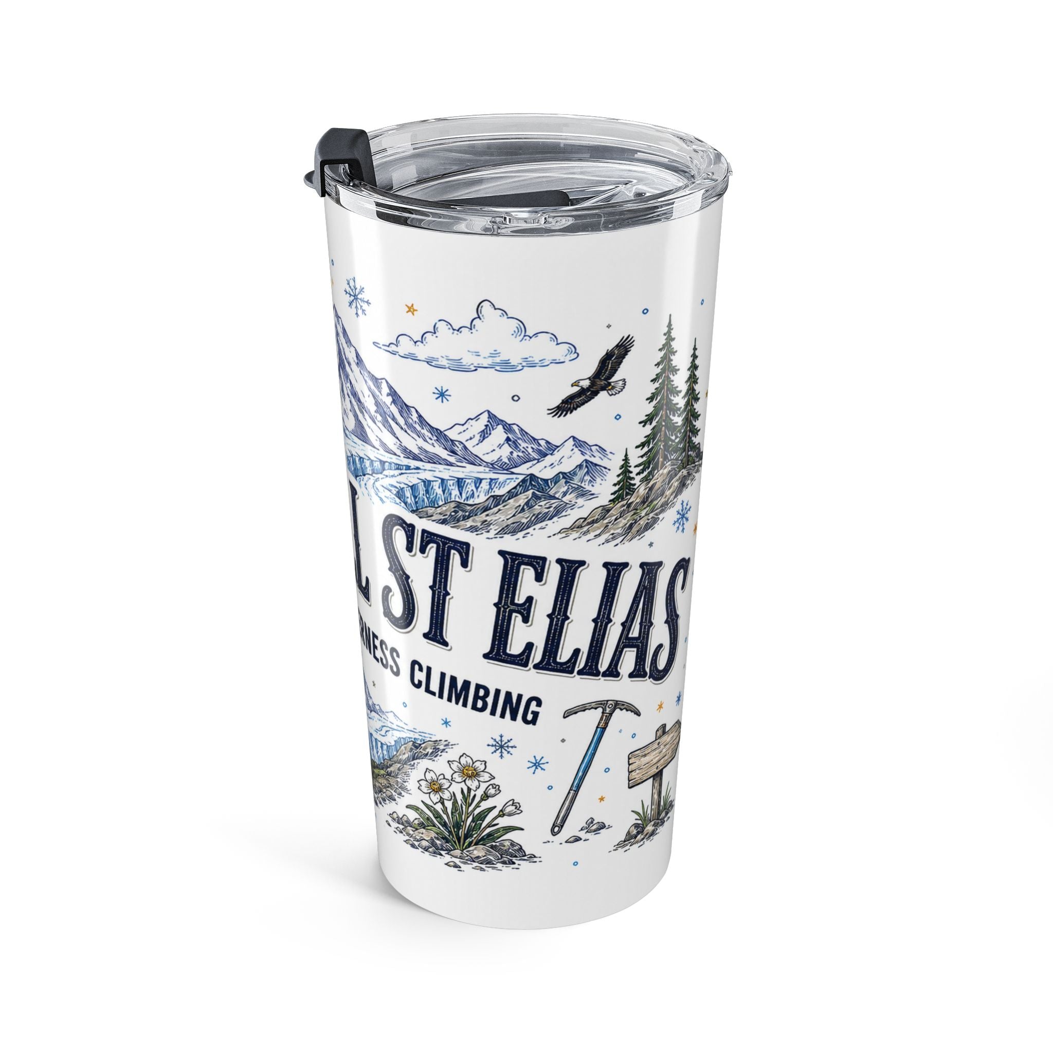 Wrangell-St. Elias National Park 20oz Tumbler | Alaska Wilderness Climbing Gift | Insulated Stainless Steel Travel Cup