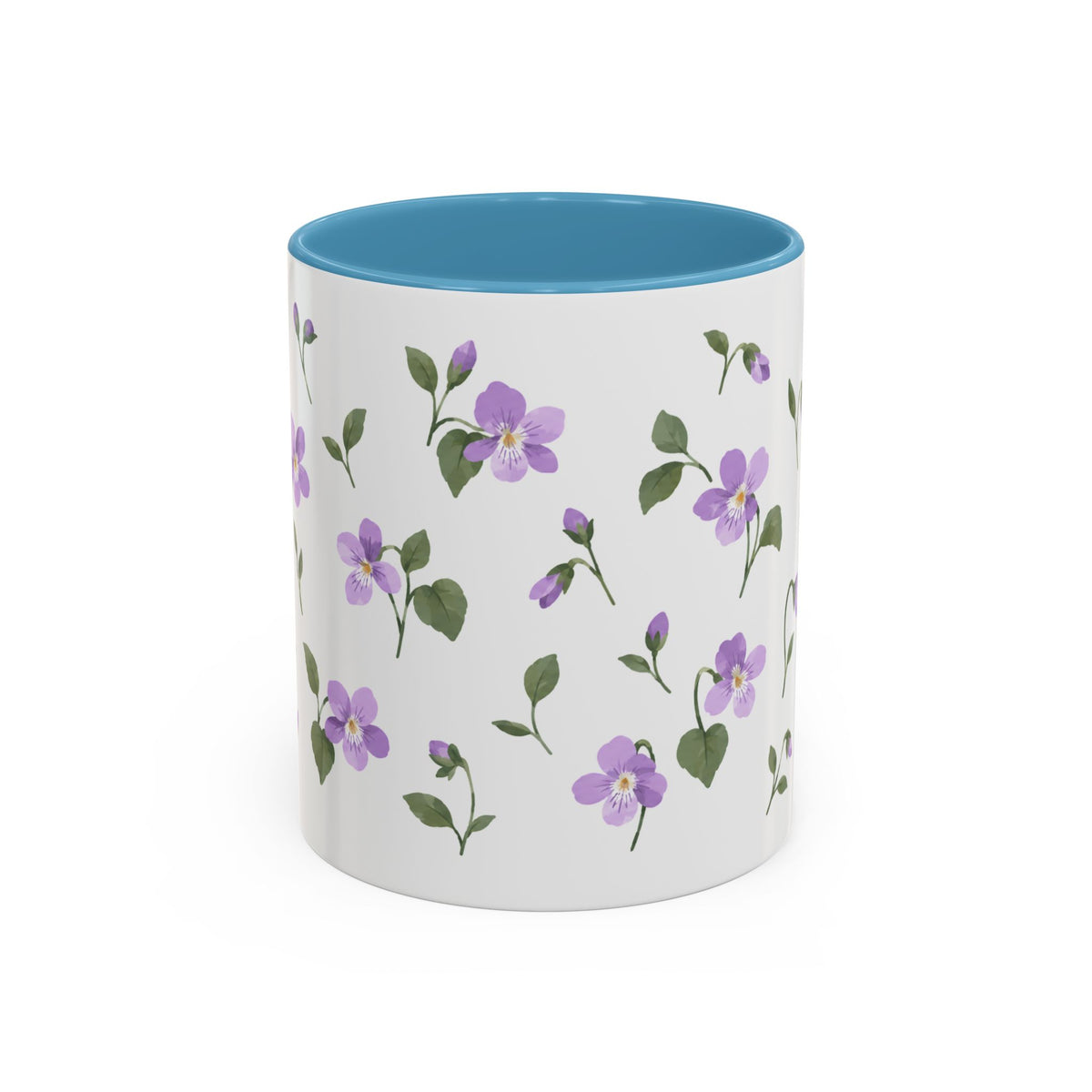 New Jersey Violet Mug, State Flower Floral Coffee Cup, 11oz Botanical Gift