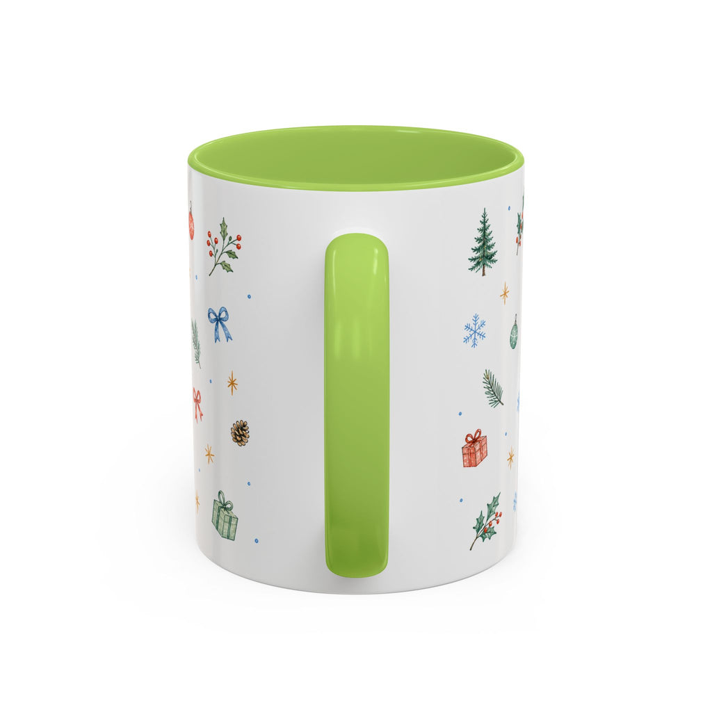 Ireland Christmas Mug | Watercolor Travel Souvenir | Holiday Gift | Accent Ceramic Coffee Cup 11oz 15oz