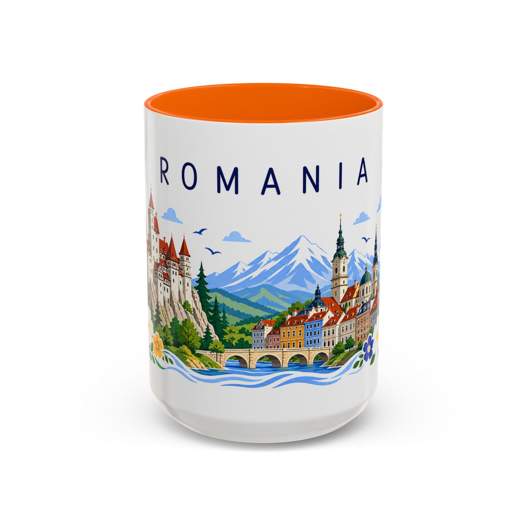 Romania Coffee Mug | Travel Souvenir Accent Mug | Place Gift Ceramic Cup 11oz 15oz