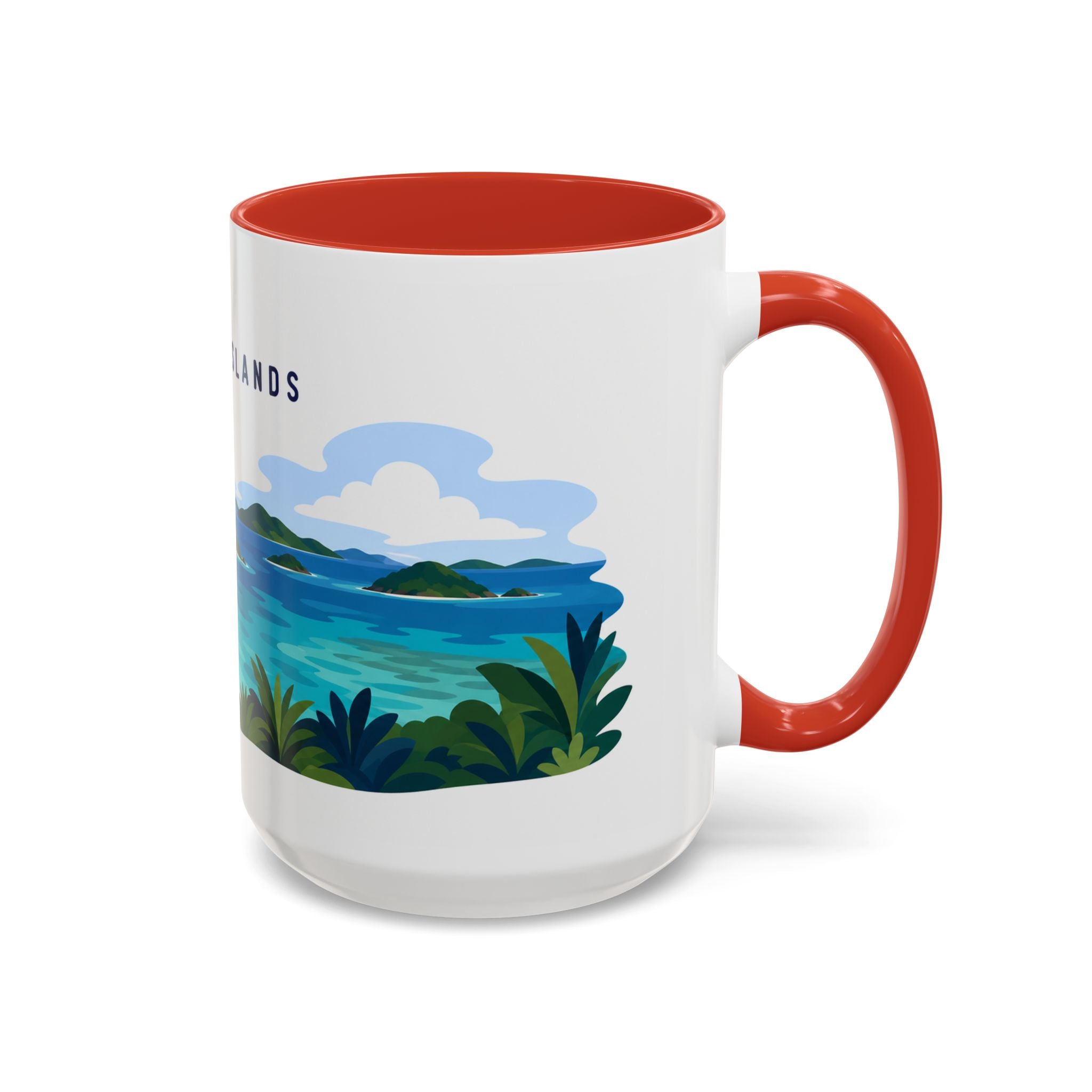 Virgin Islands National Park Coffee Mug | Solid Color Block Park Souvenir | 11oz 15oz Accent Mug