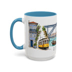 Porto Illustrated Travel Mug | City Souvenir Accent Coffee Mug | 11oz 15oz Ceramic Cup