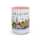 Belgium Coffee Mug | Travel Souvenir Accent Mug | Place Gift Ceramic Cup 11oz 15oz