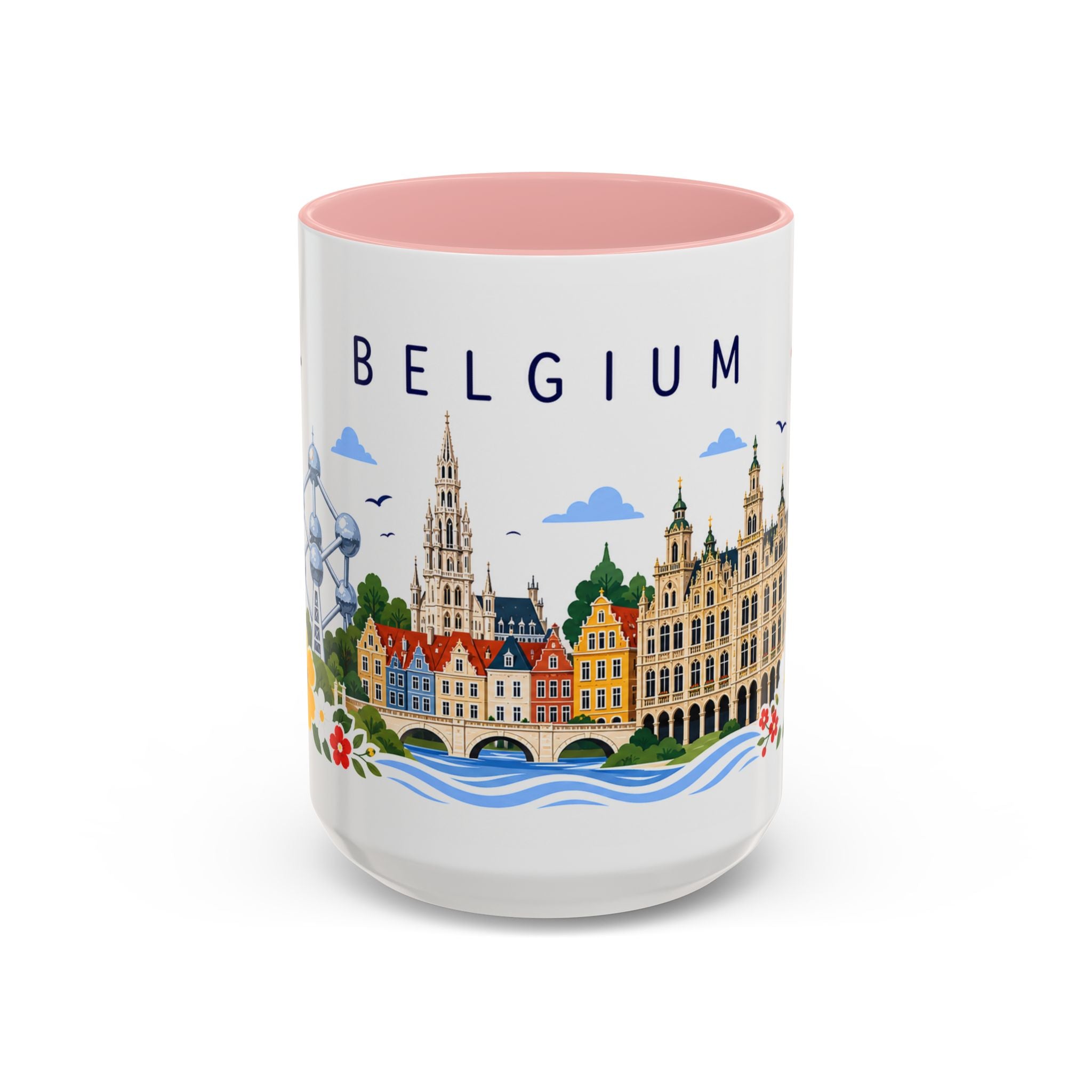 Belgium Coffee Mug | Travel Souvenir Accent Mug | Place Gift Ceramic Cup 11oz 15oz