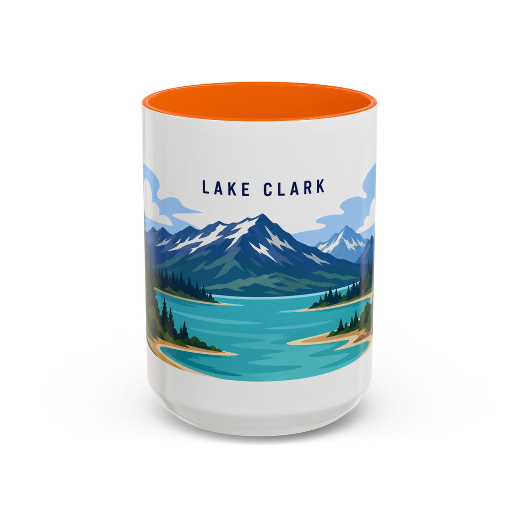 Lake Clark National Park Coffee Mug | Solid Color Block Park Souvenir | 11oz 15oz Accent Mug