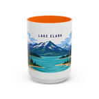 Lake Clark National Park Coffee Mug | Solid Color Block Park Souvenir | 11oz 15oz Accent Mug