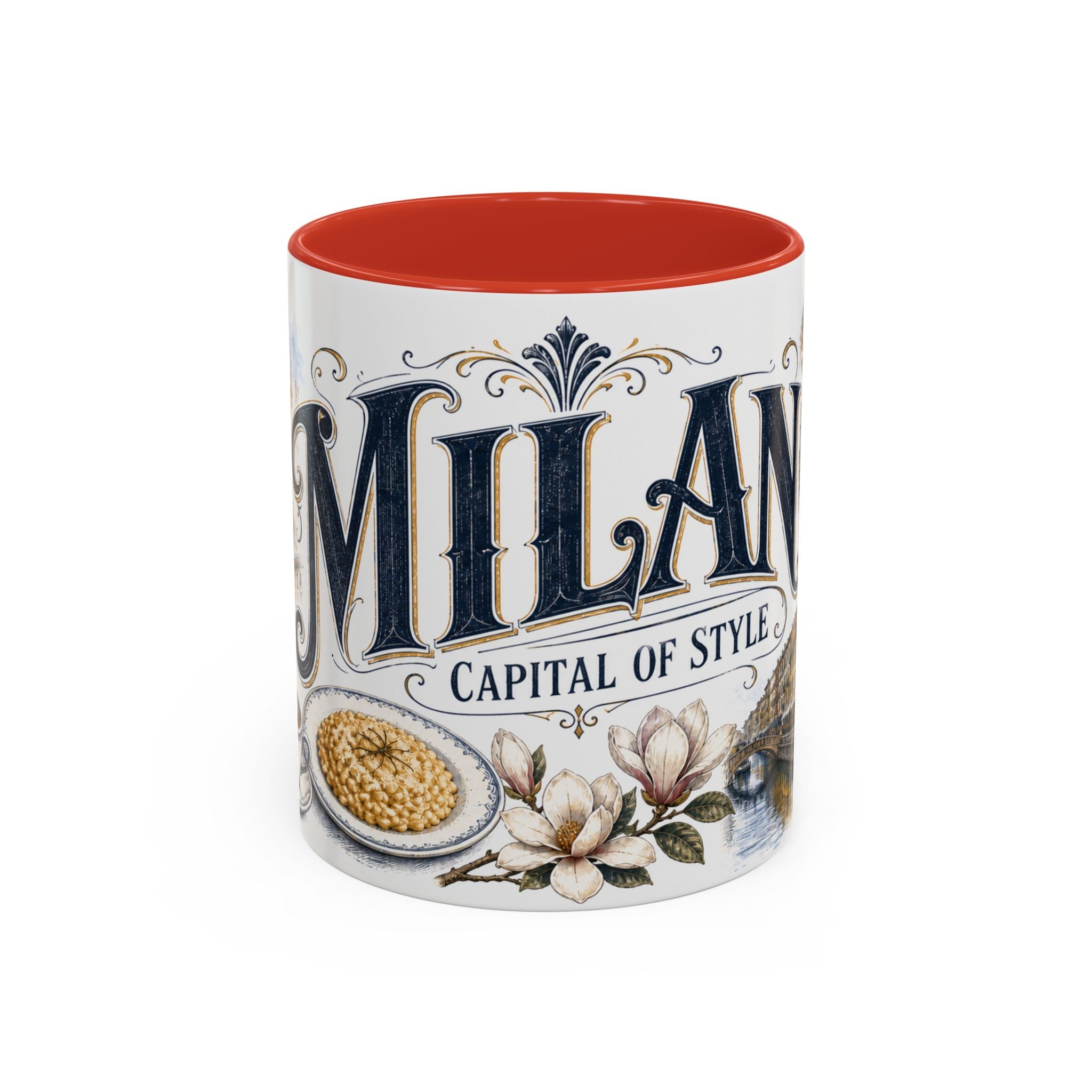 Milan Coffee Mug | Italy Travel Souvenir | Vintage Illustrated City Gift | 11 oz 15 oz Accent Mug