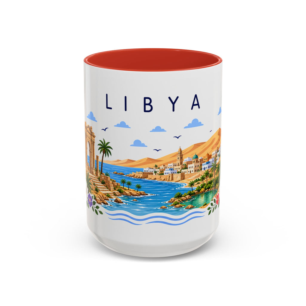 Libya Coffee Mug | Travel Souvenir Accent Mug | Place Gift Ceramic Cup 11oz 15oz