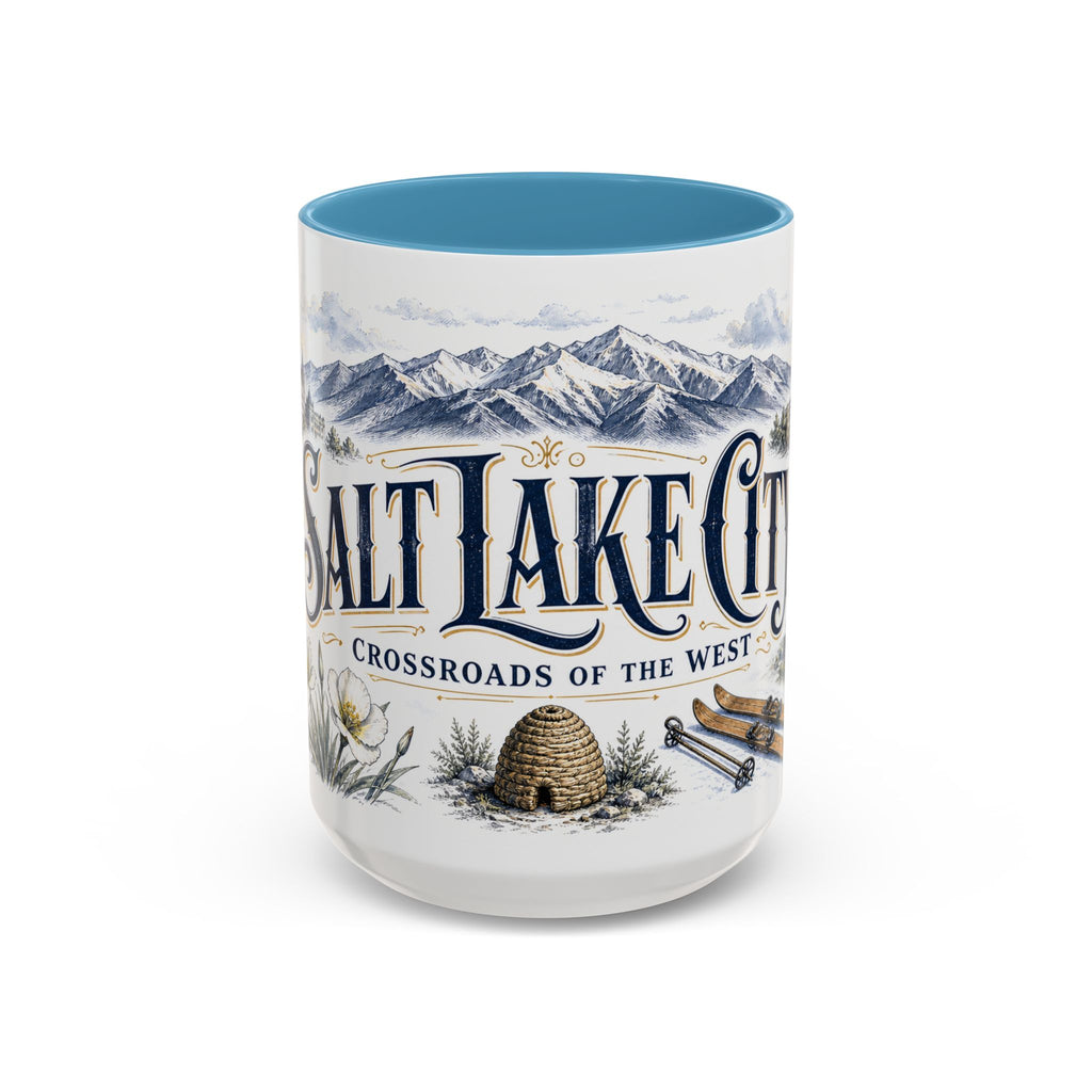 Salt Lake City Coffee Mug | United States Travel Souvenir | Vintage Illustrated City Gift | 11 oz 15 oz Accent Mug