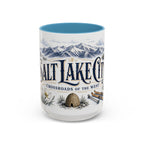 Salt Lake City Coffee Mug | United States Travel Souvenir | Vintage Illustrated City Gift | 11 oz 15 oz Accent Mug