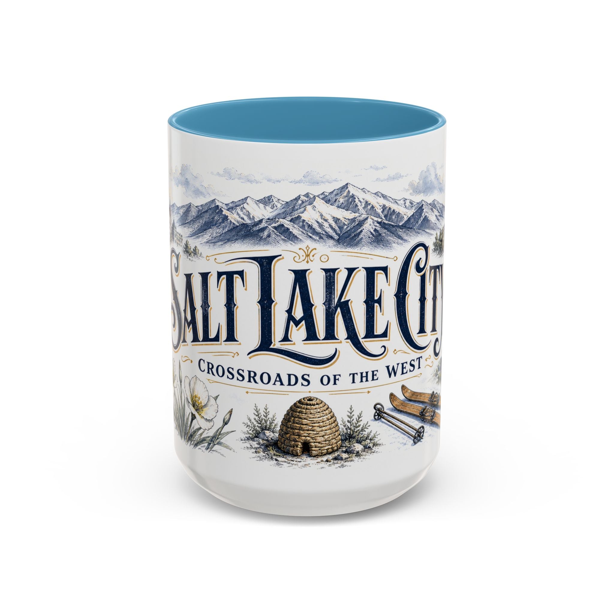 Salt Lake City Coffee Mug | United States Travel Souvenir | Vintage Illustrated City Gift | 11 oz 15 oz Accent Mug