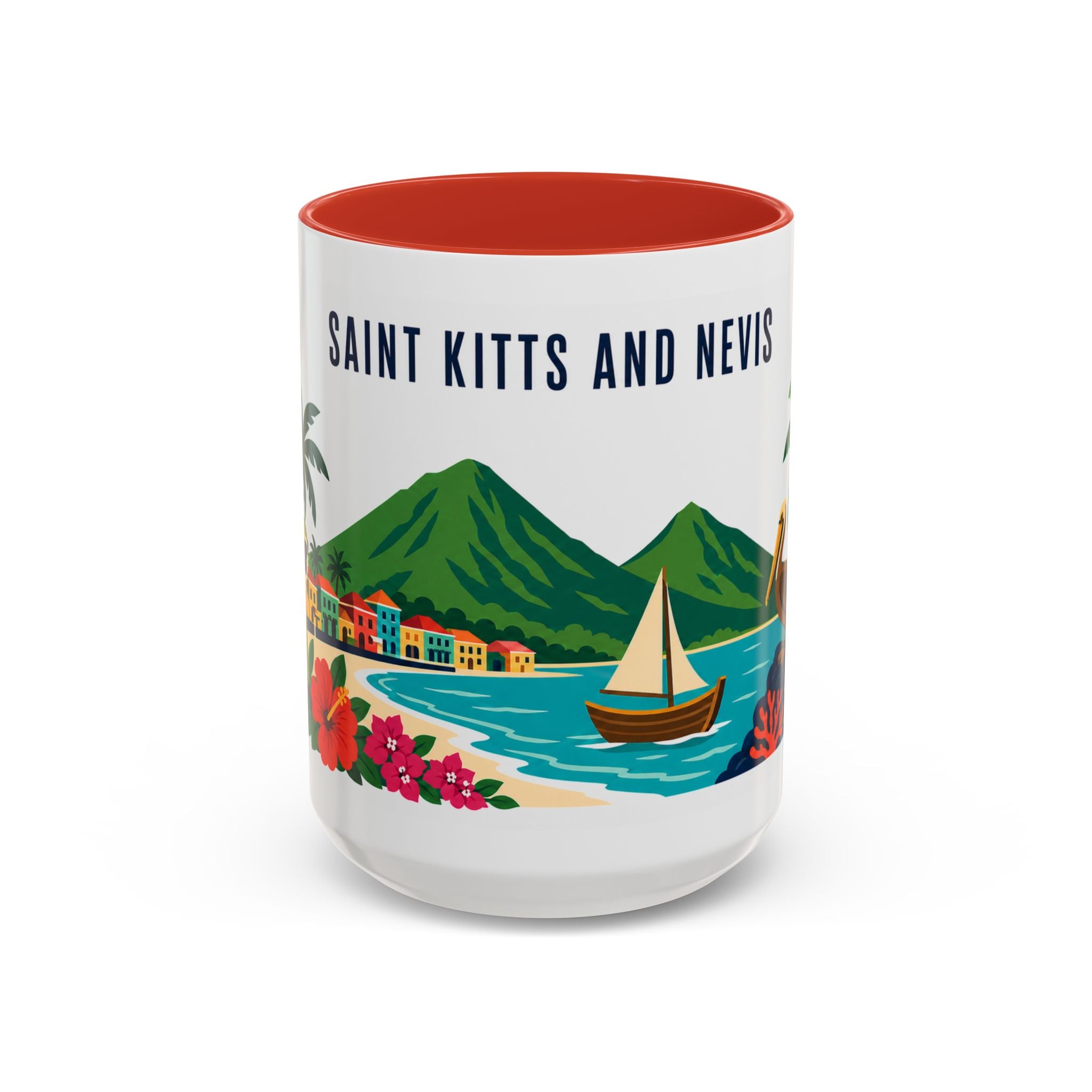 Saint Kitts and Nevis Coffee Mug | Travel Souvenir Accent Mug | Country Gift Ceramic Cup 11oz 15oz