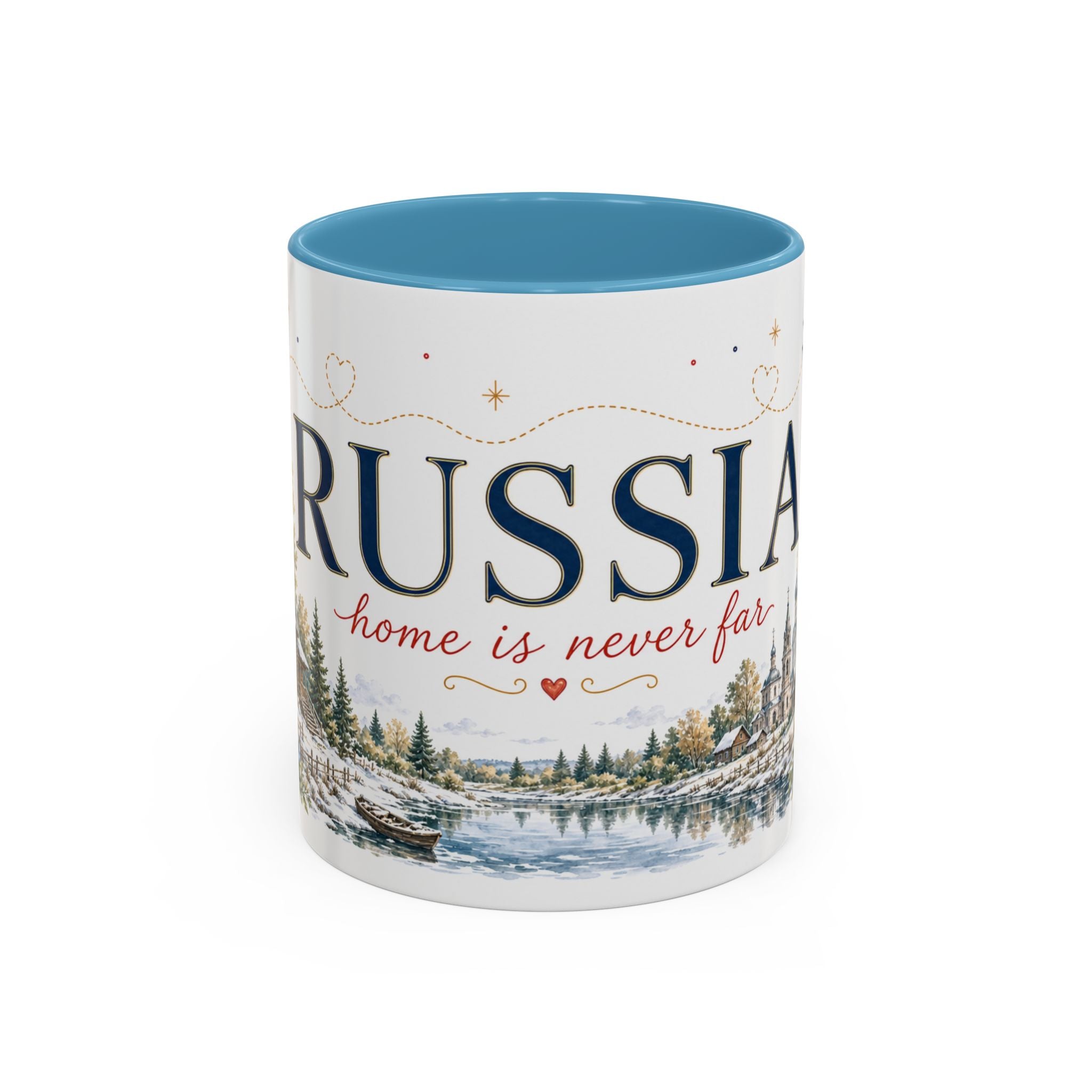 Russia Home Country Mug | Moving Away Gift | Long Distance Friendship | 11 oz 15 oz Accent Mug
