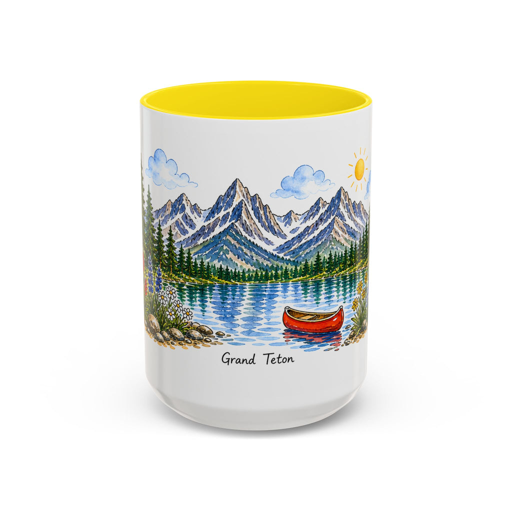 Grand Teton National Park Mug | US Travel Souvenir Accent Coffee Mug | 11oz 15oz Ceramic Cup