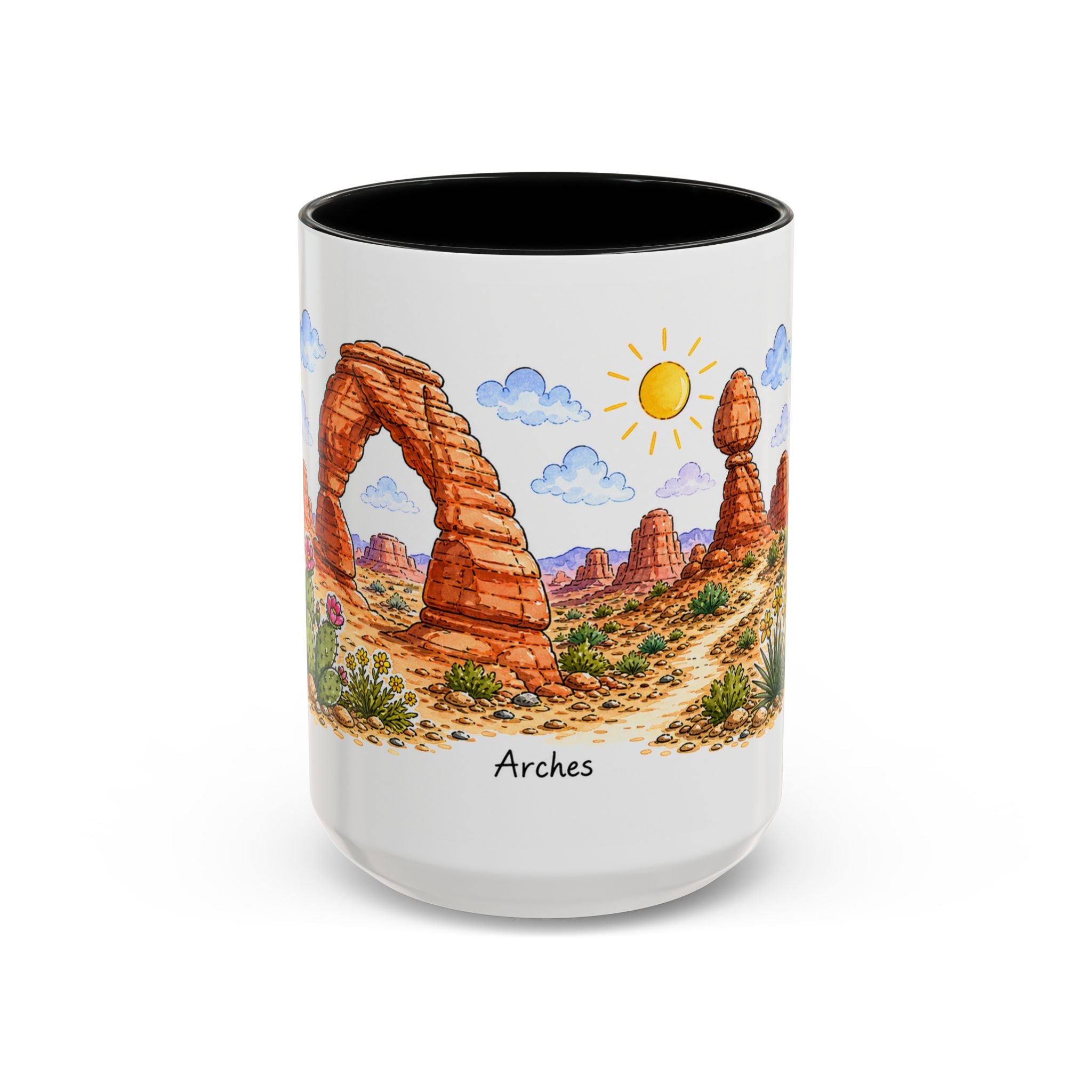 Arches National Park Mug | US Travel Souvenir Accent Coffee Mug | 11oz 15oz Ceramic Cup