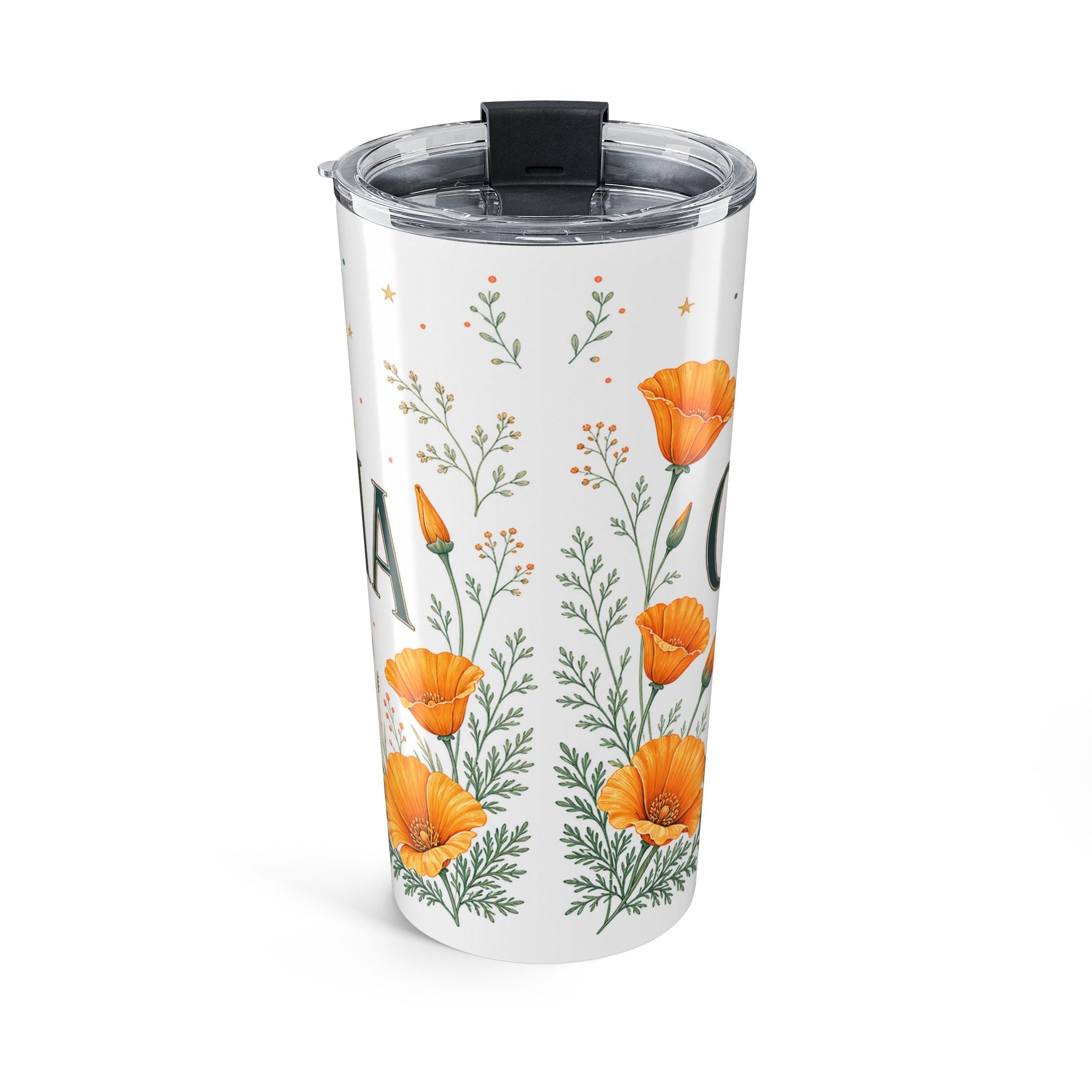 California State Flower 20oz Tumbler | California Botanical Gift | Insulated Stainless Steel Travel Cup