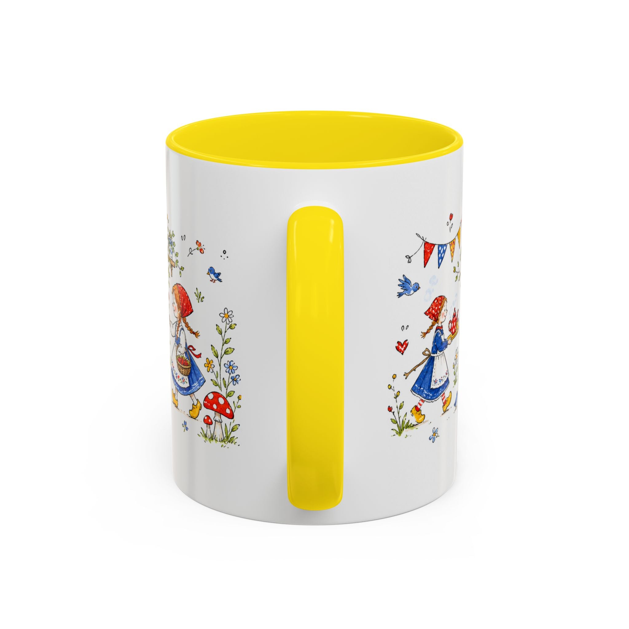 Storybook Cottage Breakfast Mug | Hand Painted Fairy Tale Accent Coffee Mug