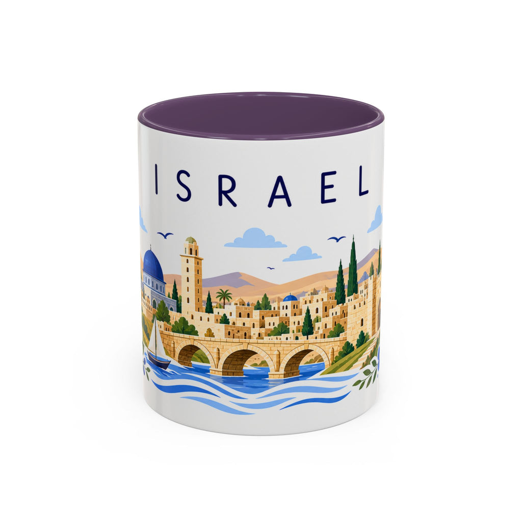 Israel Coffee Mug | Travel Souvenir Accent Mug | Place Gift Ceramic Cup 11oz 15oz
