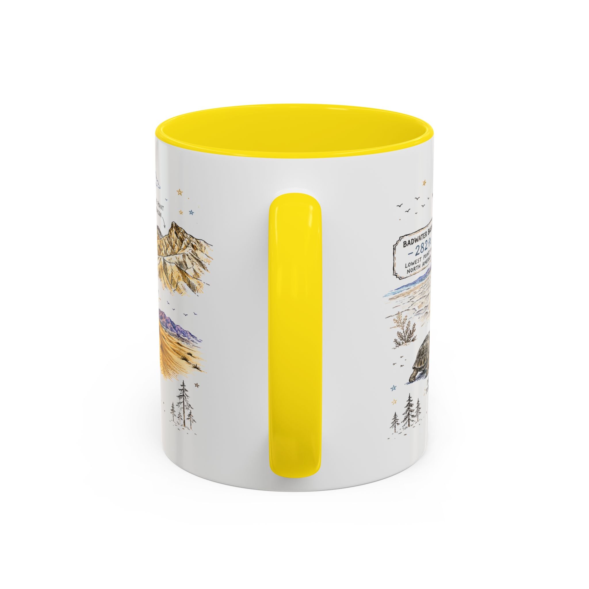 Death Valley National Park Coffee Mug | California Desert Hiking Camping Gift | Accent Color Ceramic 11oz 15oz
