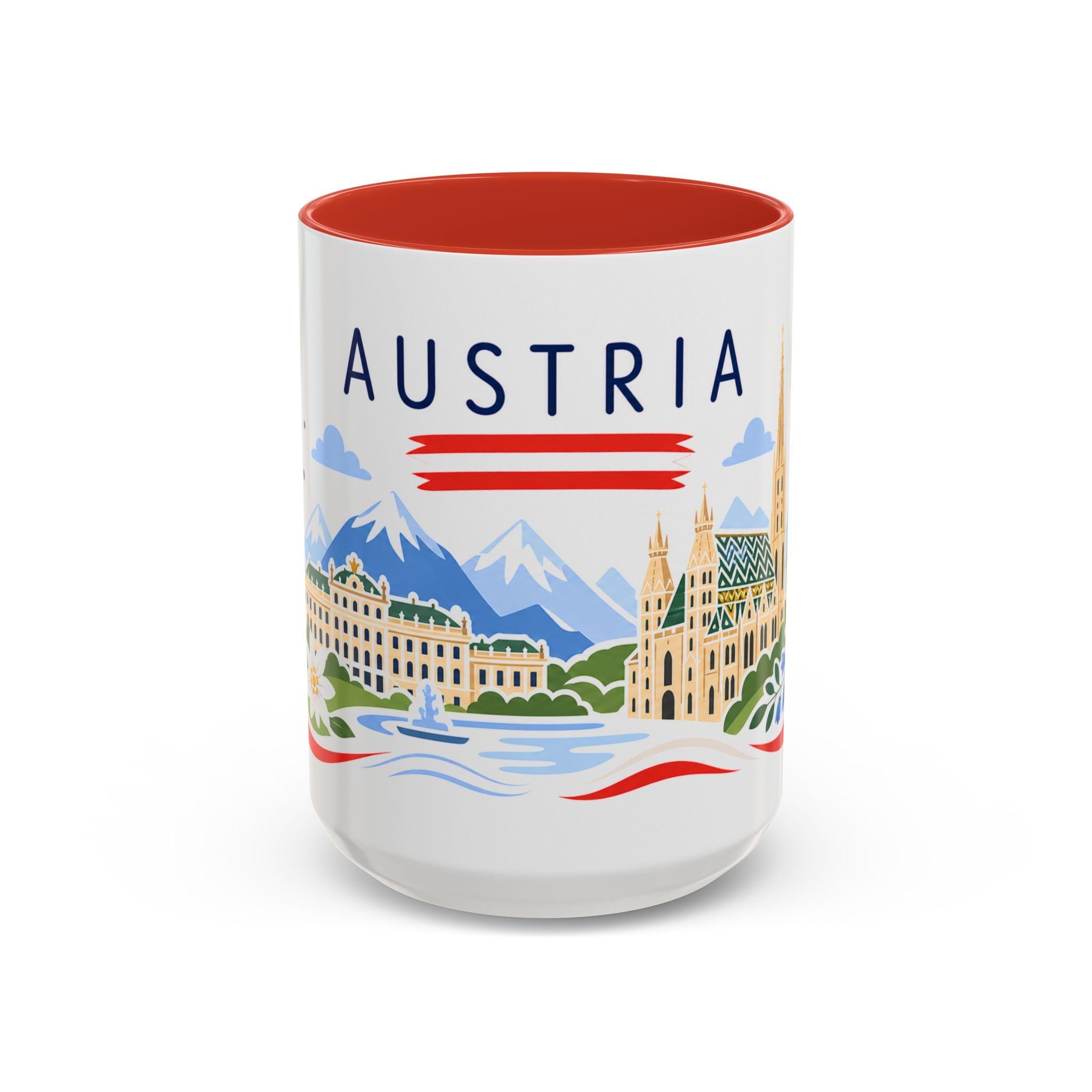 Austria Coffee Mug | Travel Souvenir Accent Mug | Country Gift Ceramic Cup 11oz 15oz